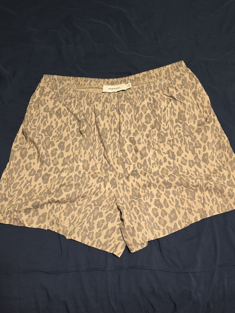 Torrid Taupe Leopard Print Relaxed Shorts